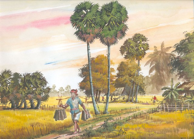 640x461 Heng Piseth Khmer Painting (Part 1) - Khmer Painting
