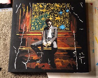 340x270 Kid Cudi Painting Etsy - Kid Cudi Painting