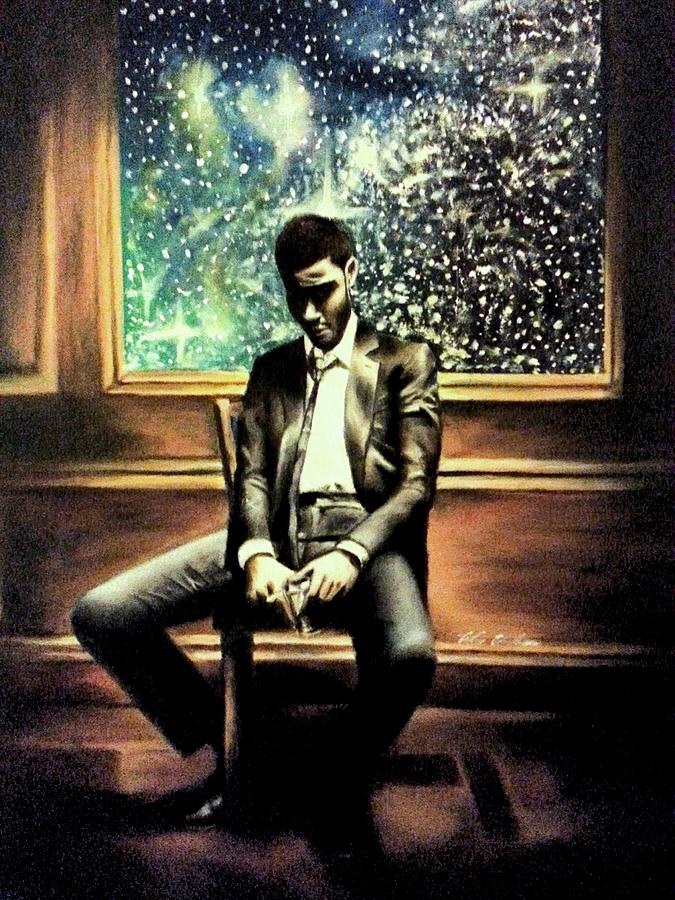 675x900 Legend Of Mr Rager Painting By Adrian Villegas - Kid Cudi Painting