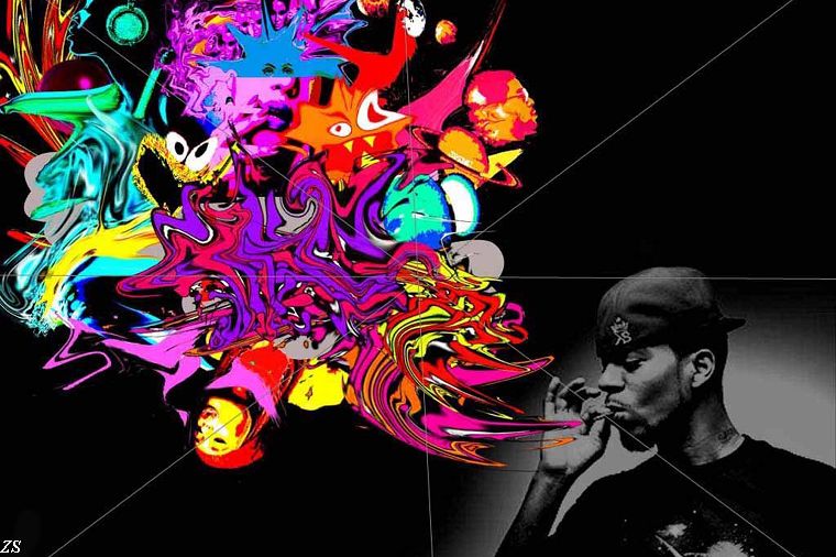 760x506 Diy Frame Rapper Music Singer Kid Cudi Music Poster Silk Fabric - Kid Cudi Painting