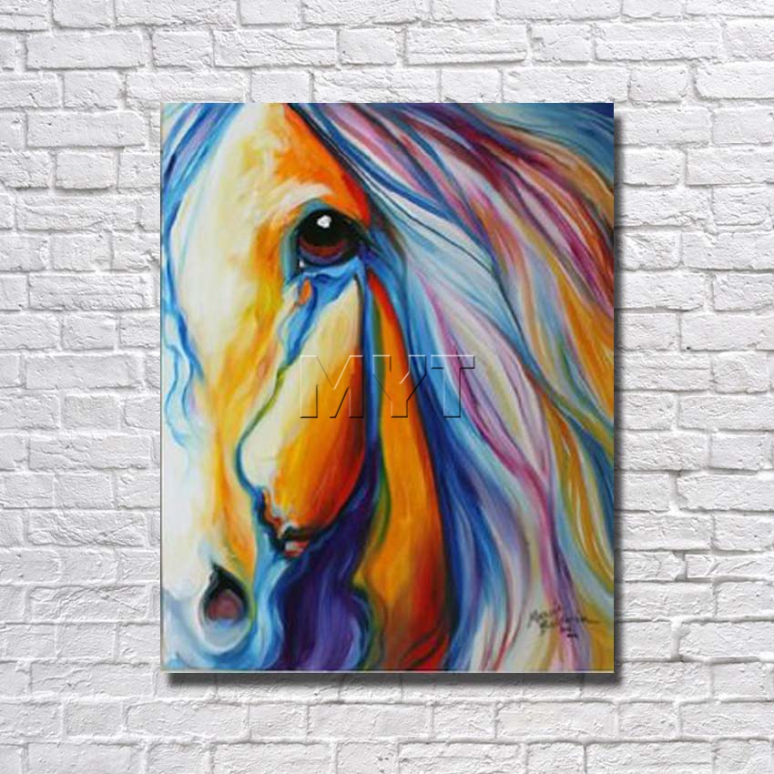 850x850 With Framed Half Face Horse Designed Large Horse Paintings Art - Kids Horse Painting