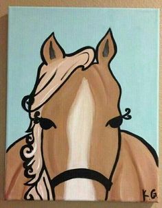 236x303 Easy Canvas Horse Painting - Kids Horse Painting