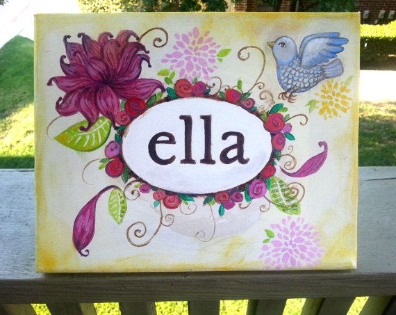 570x453 Custom Kid Name Painting On Canvas Personalized By Myartdesigns - Kids Name Painting