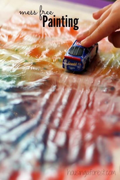 409x614 Mess Free Finger Painting Housing A Forest - Kids Painting Free