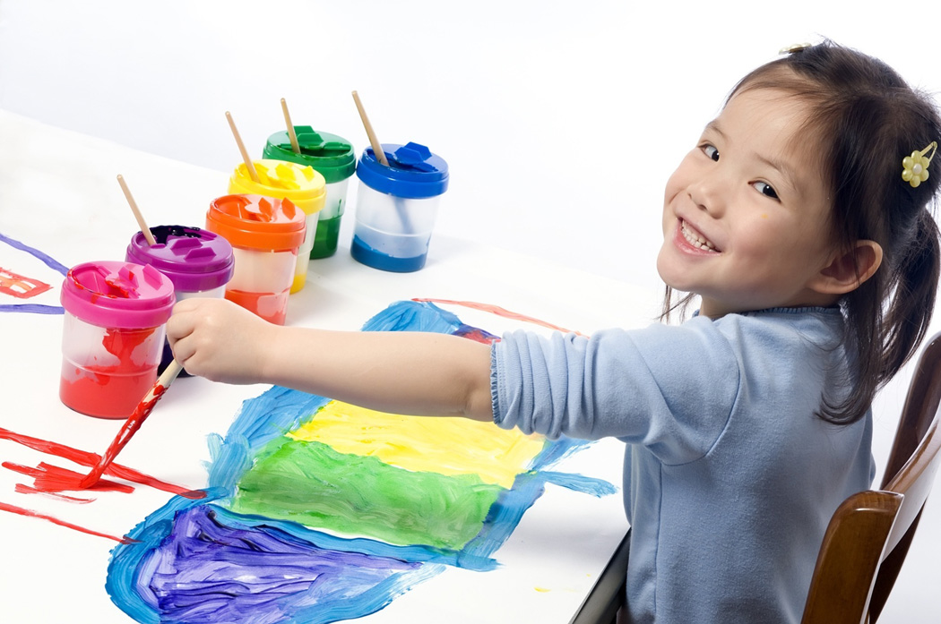 1050x697 Children Painting Pictures Kids Paint Free Kids Coloring Page - Kids Painting Free