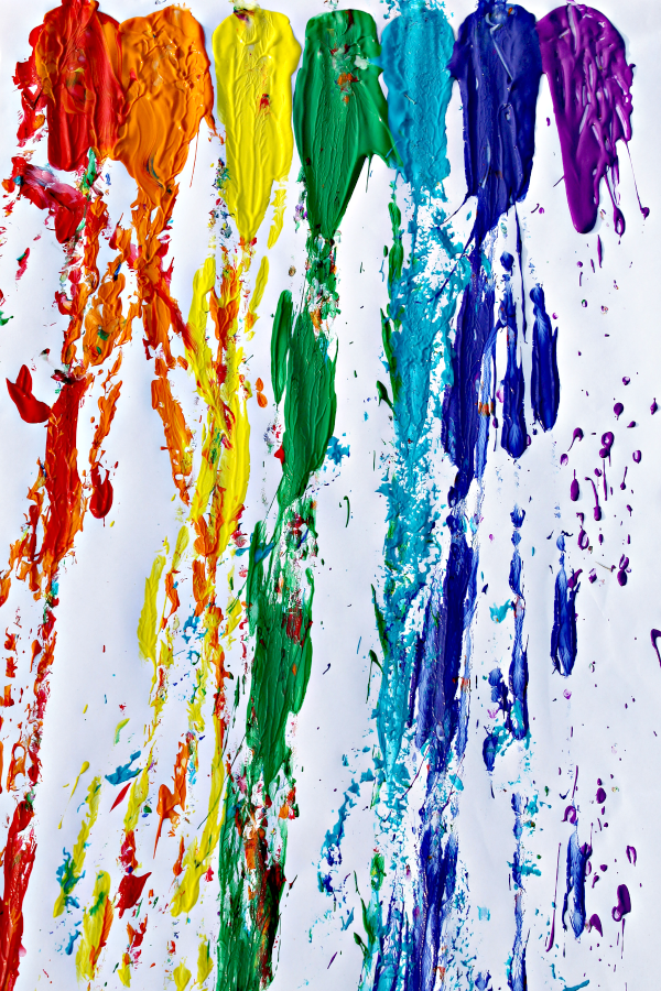 600x900 Rolling Rainbow Painting Action Art For Kids - Kids Painting Images