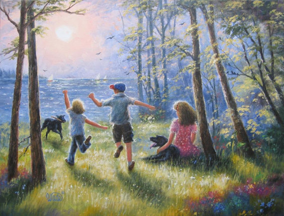 570x435 Photos Painting Of Children Playing, - Kids Playing With Painting