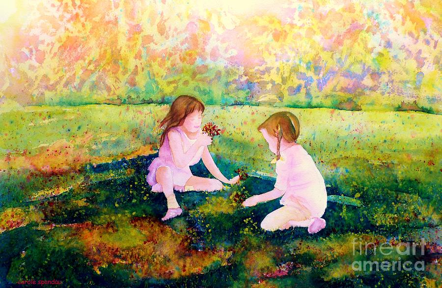 900x586 Picking Flowers In The Park Paintings Of Montreal Park Scenes - Kids Playing With Painting