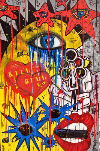 333x500 Kill Bill By Virginia (2016) Painting Acrylic, Oil Pastel - Kill Bill Painting