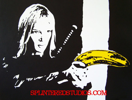 450x342 Kill Bill Banana Parody Painting - Kill Bill Painting