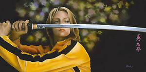 300x149 Kill Bill Canvas Print Of Original Oil Painting - Kill Bill Painting