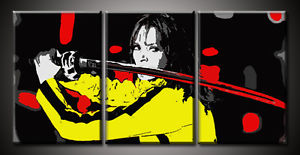 300x155 Painting Kill Bill Pop Art Painting Hand Painted Pop Art Italian - Kill Bill Painting