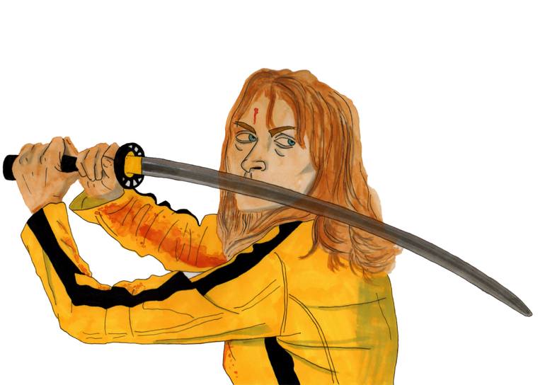 770x544 Saatchi Art Kill Bill Painting By Ralf Wandschneider - Kill Bill Painting
