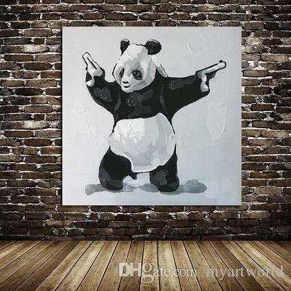 420x420 2018 Framed Lovely Panda Killer,hand Painted Abstract Modern Wall - Killer Painting