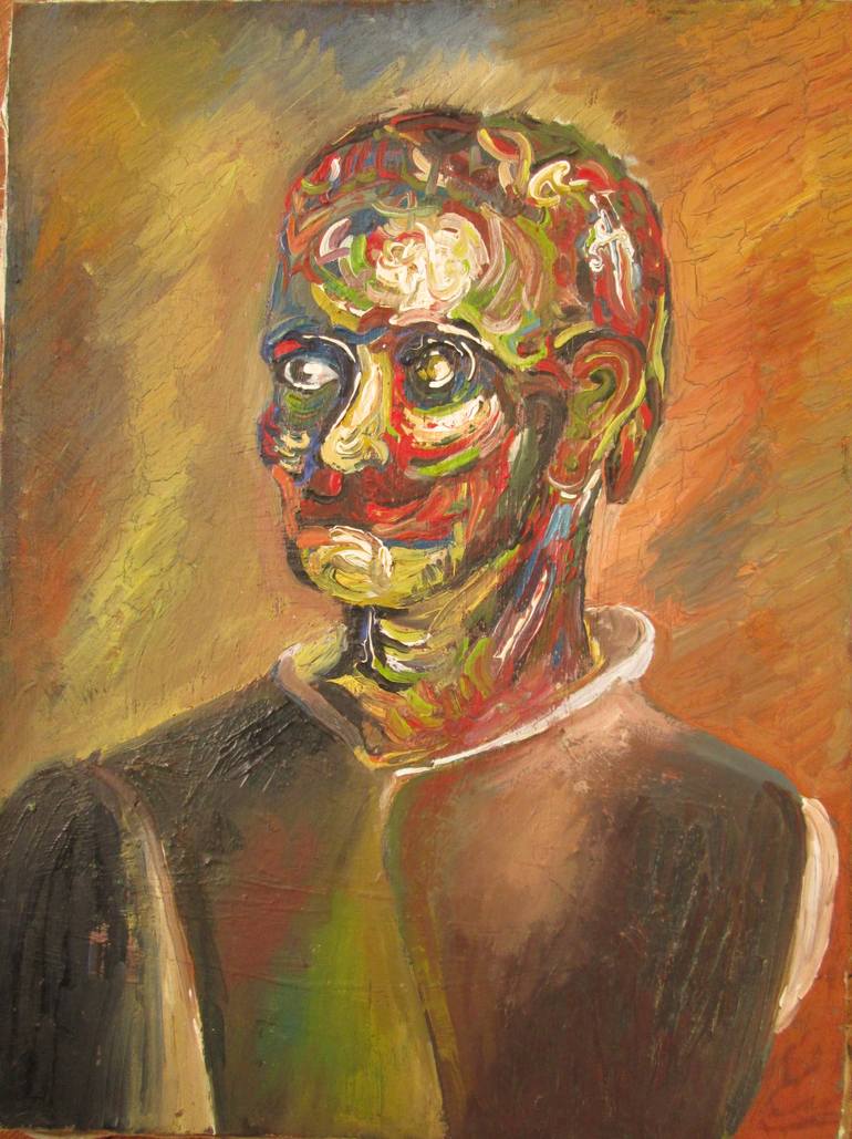 770x1029 Saatchi Art Killer Man's Portrait Painting By Sergi Tevdoradze - Killer Painting