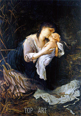 278x400 The Child Killer Gabriel Max Painting Reproduction 12145 - Killer Painting