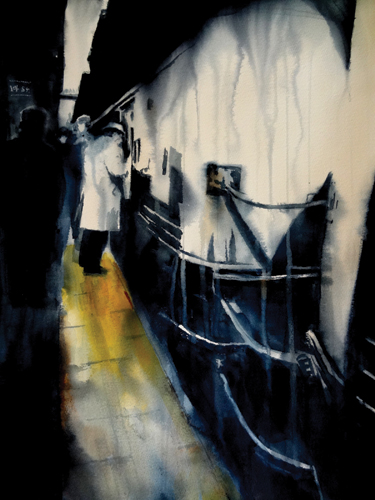 375x500 Watercolor Painting Demo Joan Iaconetti's The Killer - Killer Painting