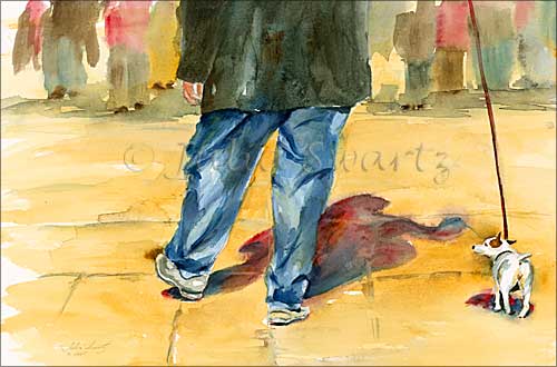 500x330 Julia Swartz Fine Art Gallery Walking Killer Watercolor Painting - Killer Painting