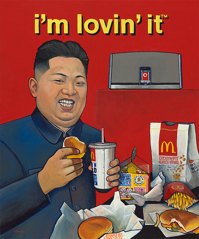 640x768 Nadia Khuzina - Kim Jong Un Painting