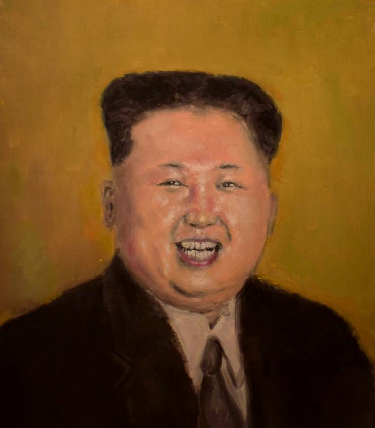 770x879 Saatchi Art Kim Jong Un Portrait Painting By Mislav Habulin - Kim Jong Un Painting