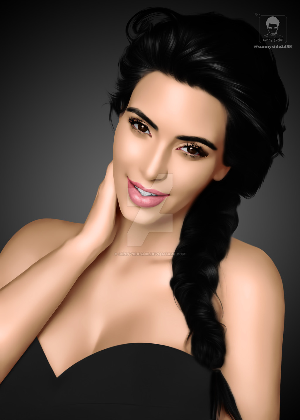 1024x1432 Kim Kardashian Digital Work By Sunnyside2488 - Kim Kardashian Painting