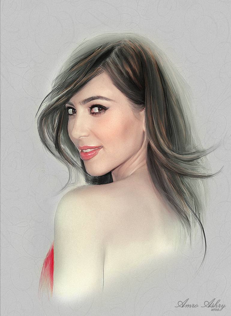 770x1055 Saatchi Art Pretty Face - Kim Kardashian Painting