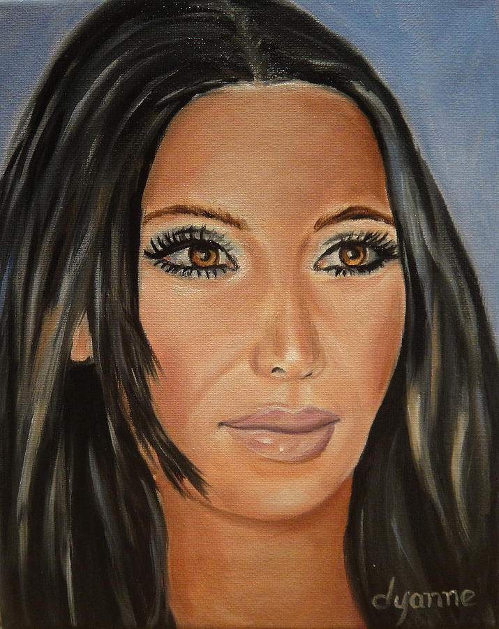 715x900 Kim Kardashian Celebrity Painting Painting By Dyanne Parker - Kim Kardashian Painting
