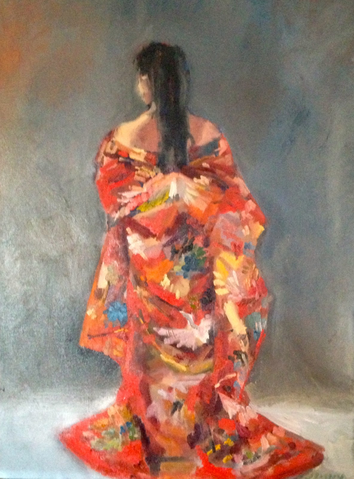 1184x1600 Judy Gilbert Levey Art Kimono Painting - Kimono Painting
