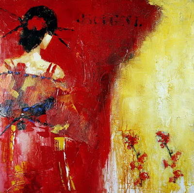 400x397 Sell People In Kimono Oil Painting(Id9077600) From Pico Art - Kimono Painting