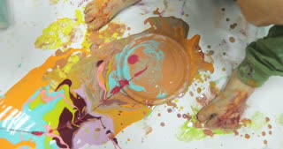 320x169 Kids, School And Education, Happy Children Having Fun And Painting - Kindergarten Painting