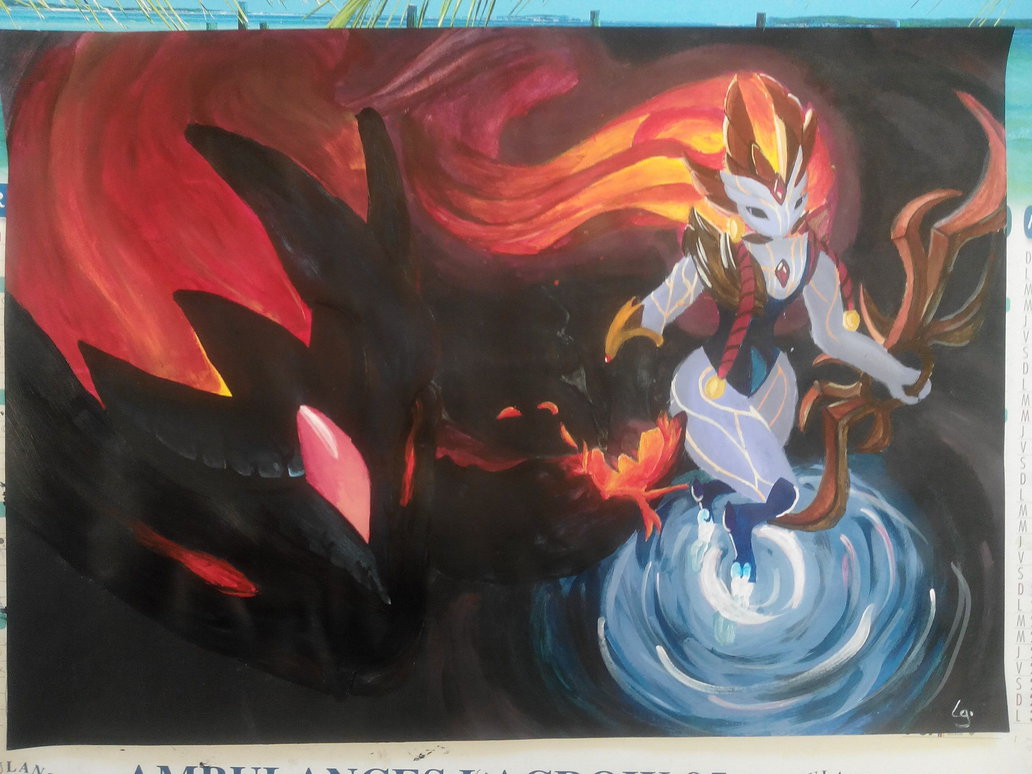 1032x774 Shadow Fire Kindred Painting By Peachy Peach1 - Kindred Painting