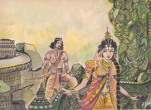 500x364 King And Queen ( Painting ) This Is My Old Painting ( - King And Queen Painting