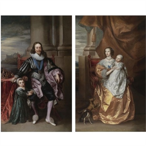 470x470 Portrait Of King Charles I, With Charles, Prince Of Wales Portrait - King And Queen Painting