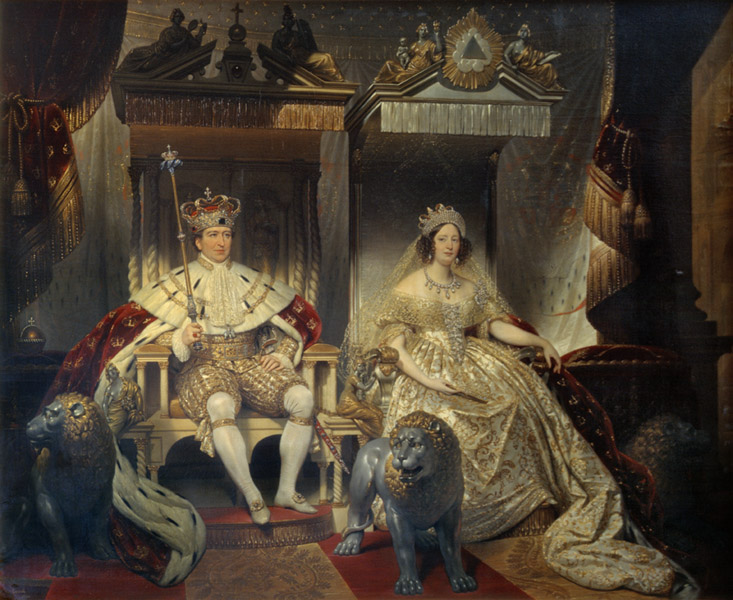 733x600 Coronation Of The Danish Monarch - King And Queen Painting