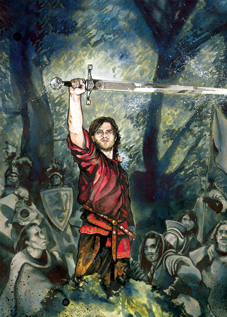 466x650 King Arthur Book Cover By Dimitriskoskinas - King Arthur Excalibur Painting