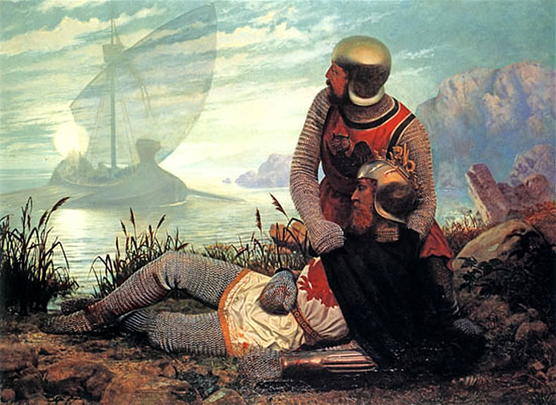 790x575 The Death Of King Arthur (Illustration) - King Arthur Excalibur Painting