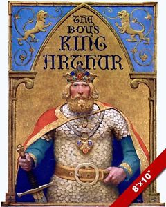 240x300 Boys King Arthur Holding Sword Excalibur Fantasy Painting Real - King Arthur Excalibur Painting
