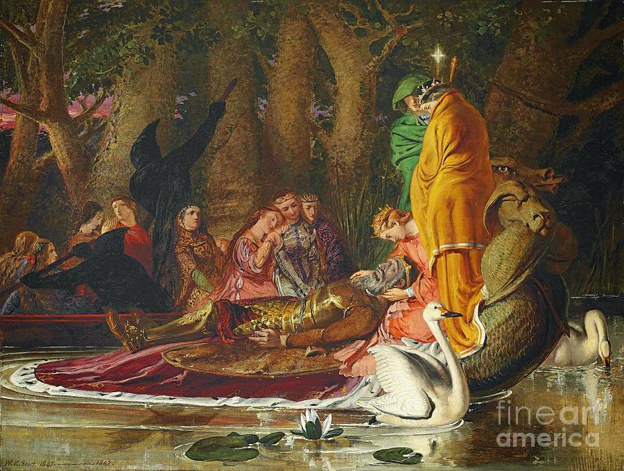 900x679 King Arthur Carried To The Land Of Enchantment Painting By - King Arthur Painting