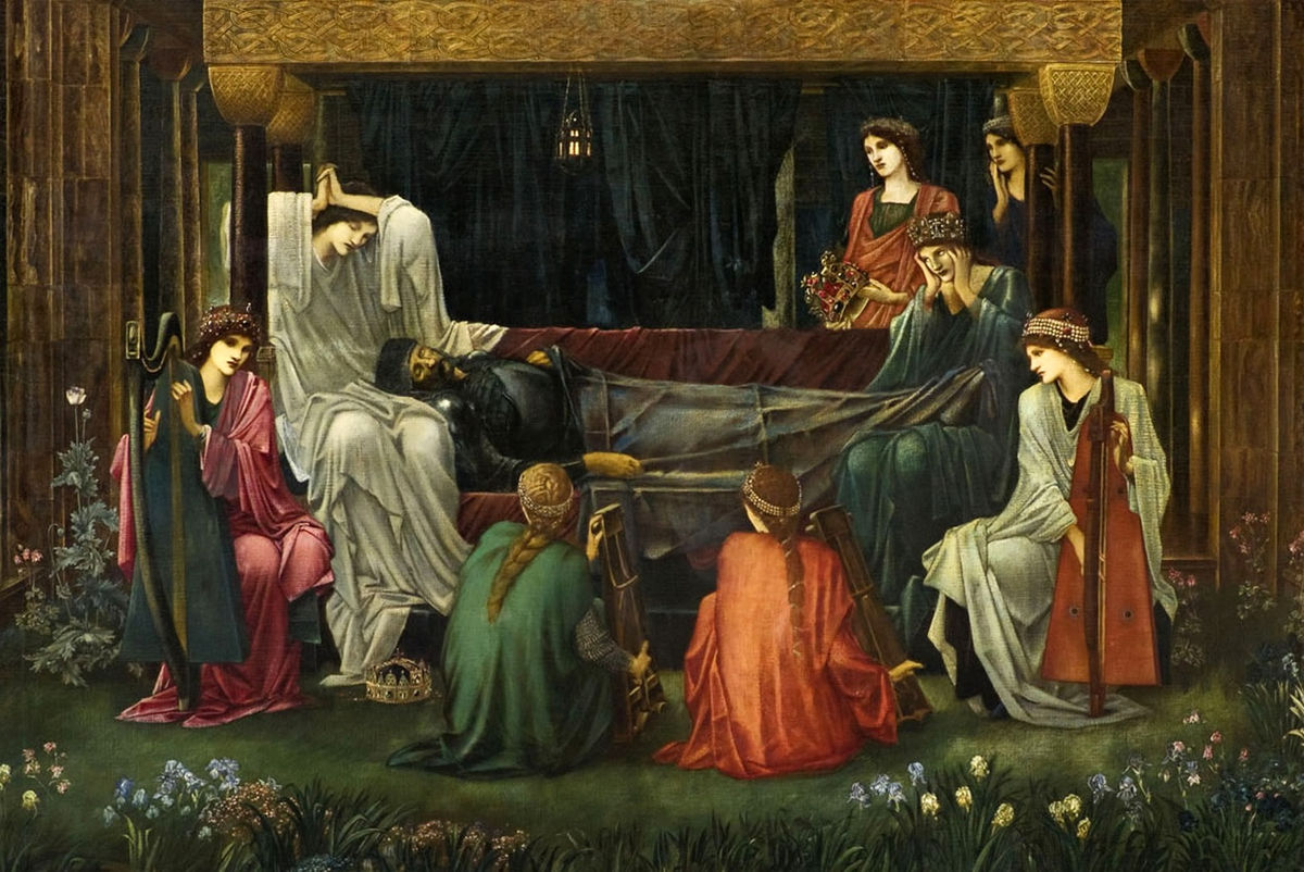 1200x802 The Last Sleep Of Arthur In Avalon - King Arthur Painting