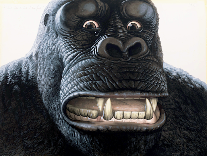 721x543 New Watercolor Paintings Of A Heartbroken King Kong - King Kong Painting
