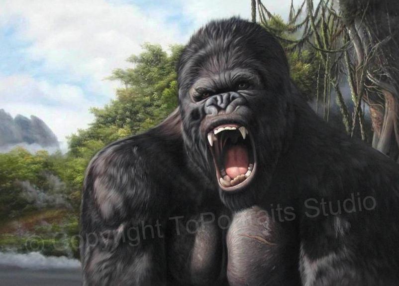 802x574 King Kong - King Kong Painting