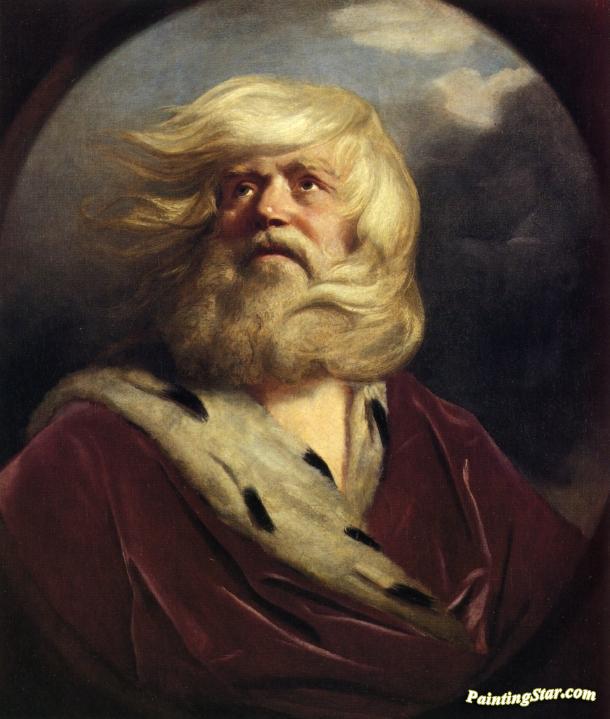 610x719 Study For King Lear Artwork By Sir Joshua Reynolds Oil Painting - King Lear Painting