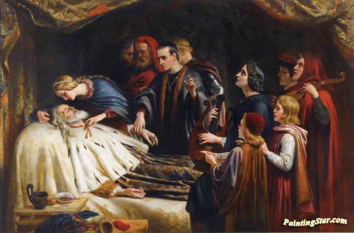 720x474 The Awakening Of King Lear By The Kiss Of Cordelia Artwork By - King Lear Painting