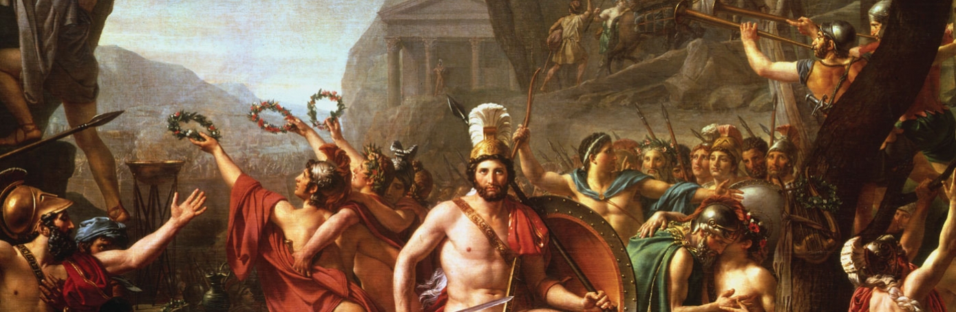 1389x454 Leonidas - King Leonidas Painting