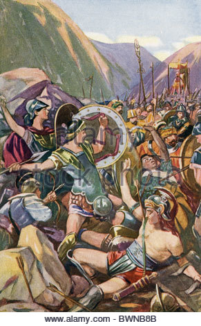 291x470 Leonidas At The Battle Of Thermopylae Stock Photo 179866093 - King Leonidas Painting