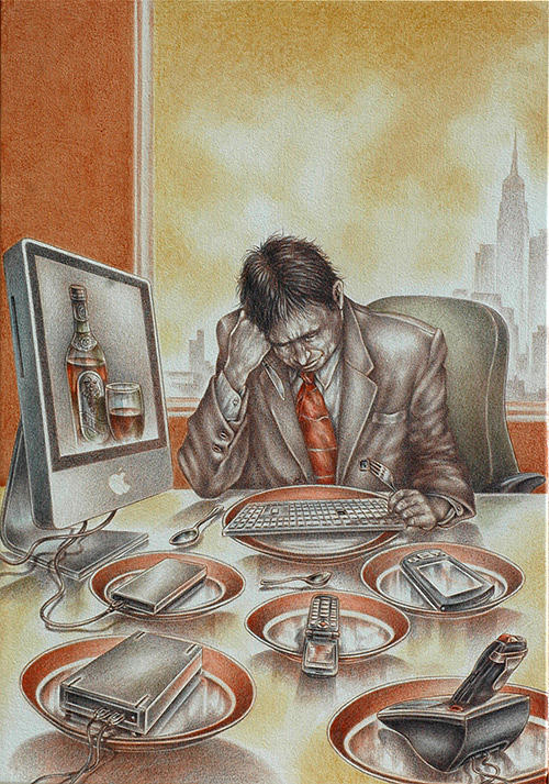 500x713 King Midas Painting By Andre Pijet - King Midas Painting