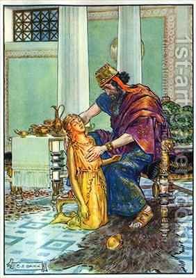 282x400 King Midas And His Daughter Charles Edmund Brock Reproduction - King Midas Painting