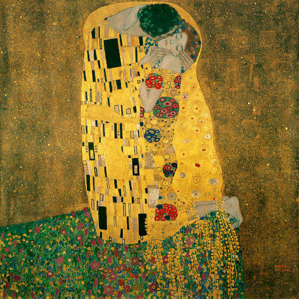 599x600 Gustav Klimt's Fascination With Gold In 7 Paintings - King Midas Painting