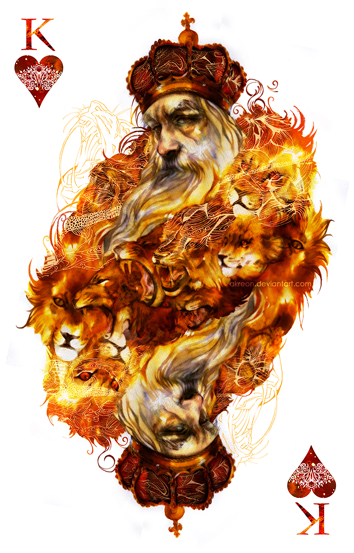 700x1093 King Of Hearts By Akreon - King Of Hearts Painting