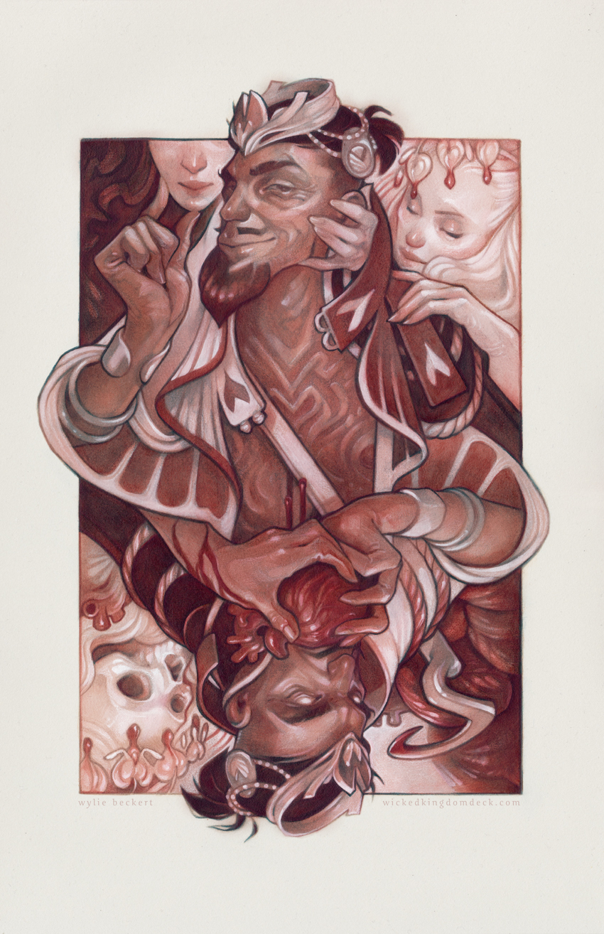 850x1314 King Of Hearts By Wylielise - King Of Hearts Painting